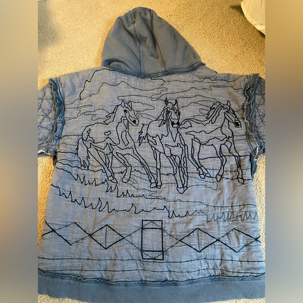 Free people quilted hoodie